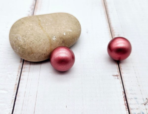 2 perles sonores 16mm couleur rouge indien création bolas de grossesse