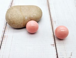 WSH153 2 perles sonores 16mm couleur vieux rose création bolas de grossesse