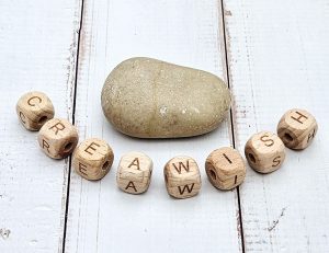 WSH162 26 perles alphabet lettres bois 12mm