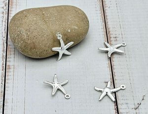 10 breloques étoile de mer acier inoxydable