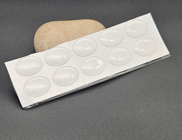 10 cabochons autocollants ovales 18x13 mm en résine époxy