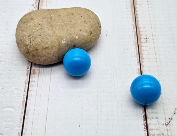 WSH22_1 2 perles sonores 16mm couleur bleu création bolas de grossesse