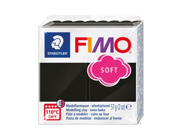 Pâte Fimo Soft 57g - Noir n 9