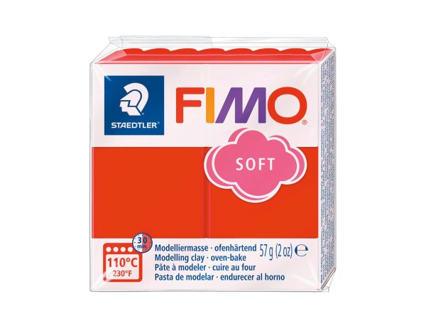 Pâte Fimo Soft 57g - Rouge Noël n 2