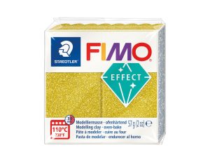 Pâte Fimo Effect pailleté 57g - Or n 112