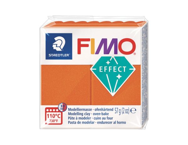 Pâte Fimo Effect métal 57g - Orange n 41