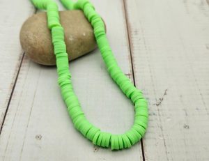 290 perles heishi citron vert 6mm
