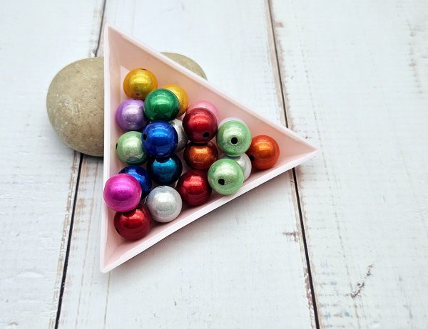 WSH358 30 perles miracle multicolores 10mm