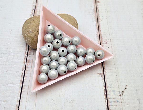 WSH360 45 perles miracle argentées 8mm