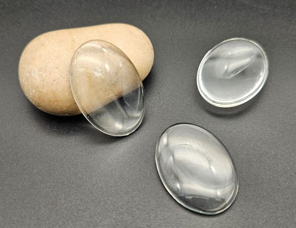 WSH367 10 cabochons en verre forme ovale 35x25mm
