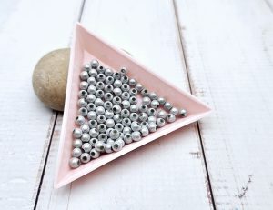 WSH377_1 200 perles miracle argentées 4mm