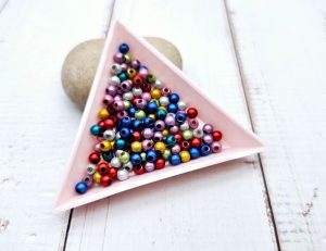 WSH378 200 perles miracle multicolores 4mm